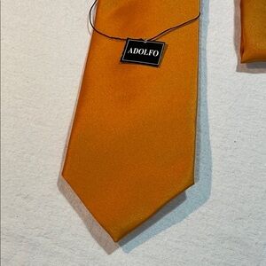 Adolfo Gold Satin Necktie NWT